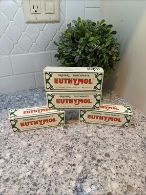 Euthymol Original Toothpaste - new in box 4 pack 3.7 oz each Non fluoride